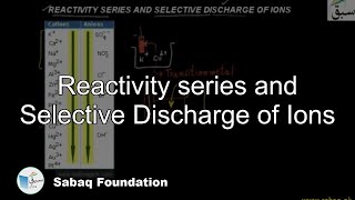 Reactivity series and Selective Discharge of Ions