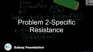 Problem 2-Specific Resistance