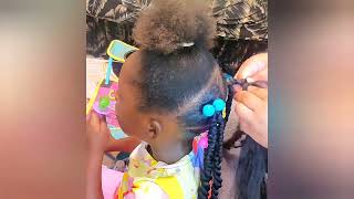 Protective Styles for Little Girls with African Braiding Wool