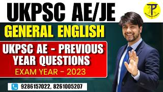 UKPSC AE English Previous Year Questions by Dhami Sir | Tech Pathshala