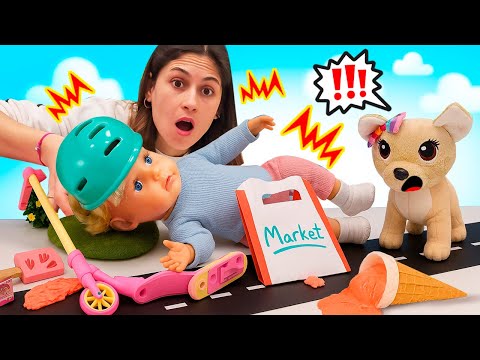 Loli ve Gül'ün Scooter Macerası: Dondurma Alışverişi ve Küçük Bir Kaza! 🛴🍦 Ayşe ile kız oyunları.