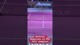 Garbine Muguruza wins 2023 year end WTA championship