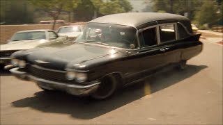 '60 Cadillac Funeral Coach chased by CHiPs