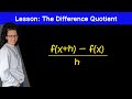 Difference Quotient and Secant Lines