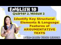 Understanding Argumentative Texts and Structures