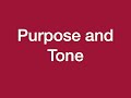 Understanding Author's Purpose and Tone