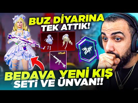 BEDAVA ALINAN YENİ KIŞ SETİ VE ÜNVAN GELDİ!! TAKTİKLE BUZ DİYARINA TEK ATIP ŞOK OLDUK | PUBG MOBILE