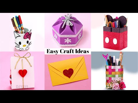 6 Easy Paper Crafts | Paper Craft | Craft #craft #papercraft #diy