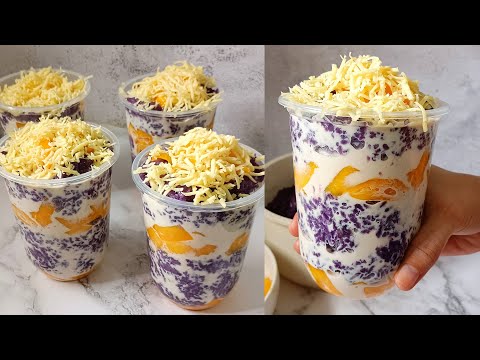 TRENDING CHEESY MANGO STICKY RICE RECIPE!  MANILA PINOY STREET FOOD