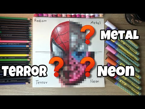 ¿Como se vería SPIDERMAN en 4 ESTILOS? El Dibujo más ÉPICO 🤩