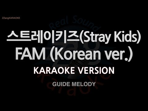 [짱가라오케/노래방] 스트레이키즈(Stray Kids)-FAM (Korean ver.) (Melody) [ZZang KARAOKE]