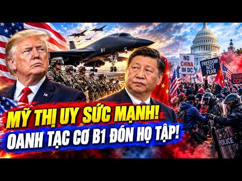 TIN NÓNG: Lữ đoàn B-1 nghênh tiếp Tập Cận Bình — Biểu tình đụng độ nảy lửa ngoài phố D.C.