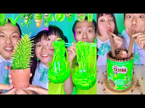 Extreme Eating Only One Color Spicy Sour Food Challenge Compilation! 🥵bubble tea Boba (Part3)