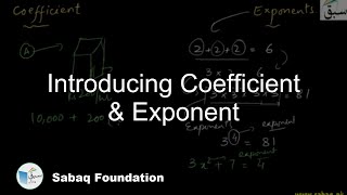 Introducing  Coefficient & Exponent