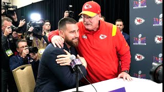 Travis Kelce Coach Andy Reid Run & Hugged Travis Kelce During Press Conference Ahead of Chiefs Game