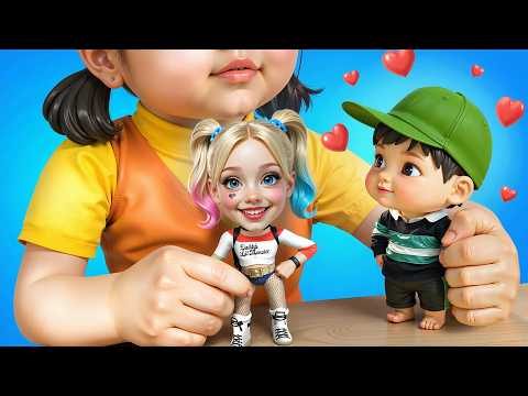 From Nerd to Giant Squid Game Doll Makeover! Chul-su and Young-hee! How to become SGD!