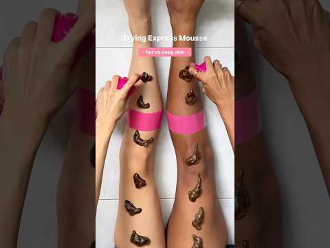 TRYING EXPRESS MOUSSE ON FAIR VS DARK SKIN💖 #tanning #faketan #selftan #cocoandeve #darkskin