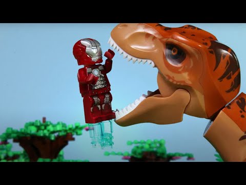 IRON MAN VS DINOSAUR! STOP MOTION LEGO City | LEGO Spy | Billy Bricks