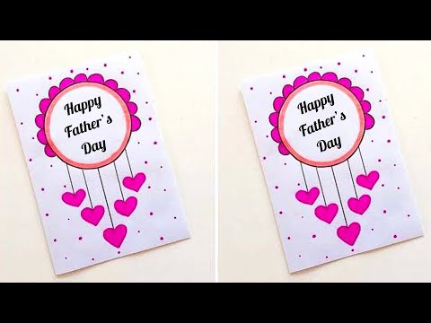 Easy & Beautiful Happy Father’s Day greeting card | white paper father day greeting card | easy card