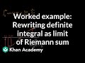 Understanding Definite Integrals and Riemann Sums