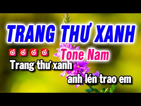 Karaoke Trang Thư Xanh Nhạc Sống Tone Nam | Beat Bảo Hưng