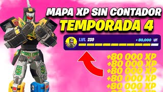 [MAPA de XP SIN CONTADOR] Como *SUBIR RAPIDO DE NIVEL* en FORTNITE *SKIN MEGAZORD XP* Temporada 4 OG