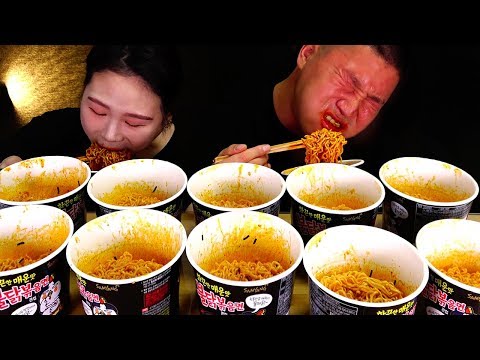 밤토리4X프란6 불닭볶음면 빨리 먹기 Korean Spicy Noodle Challenge Mukbang