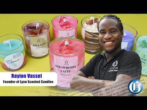 YouTube video thumbnail: Rayion Vassel Turns Beverage-Inspired Candle Hobby Into Business