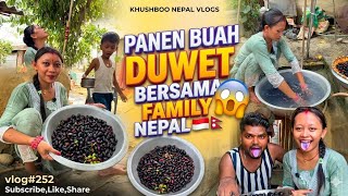 #vlog252 PANEN BUAH DUWET BERSAMA FAMILY NEPAL 🇳🇵🥰