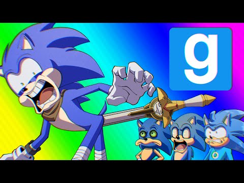 🦔GMOD WITH HOGGERS🦔 HORROR MAP!  BOOM SONIC GOT A SWORD UP HIS BUTT!