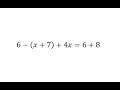 Solving Linear Equations Concepts