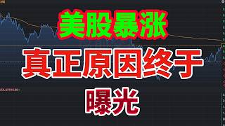美股突然暴涨，真正原因终于曝光……9月大行情可能才刚刚开始！（做好准备）