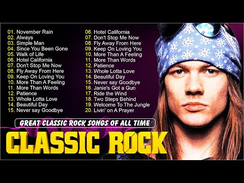 Best Classic Rock Songs 70s 80s 90s 🔥 Bon Jovi, Guns N' Roses, Metallica, Aerosmith, Queen, ACDC, U2