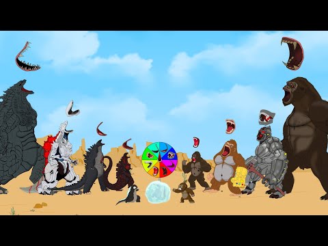 Godzilla & KONG: Jaw Size Comparison and Teeth Count | Godzilla vs KONG Cartoon Movies