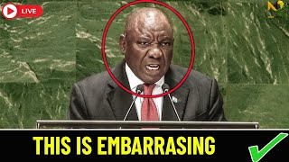 Ramaphosa’s Mic SHUTDOWN at UN After Confronting Israel LIVE | Sabotage or Glitch?