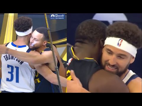 Steph Curry & Draymond Green show love to Klay Thompson before game π₯Ί