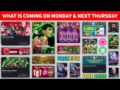 New Version Update, Free Epic & Free Coins 😍🔥| What Is Coming On Monday & Thursday In eFootball 2025