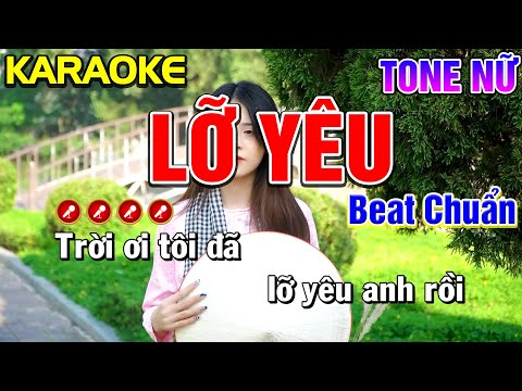 Lỡ Yêu Karaoke Bolero Nhạc Sống Tone Nữ | Nàng Thơ Karaoke