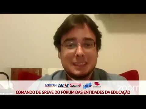 Pedro Tourinho, médio sanitarista, no Comando de Greve das Entidades da Educação