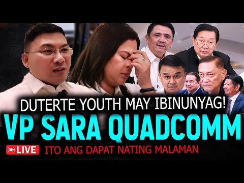 EXCLUSIBO : DUTERTE YOUTH MAY IBINUNYAG TUNGKOL KAY VP SARA AT NG QUADCOMM