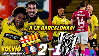 LA TIENES GIGANTE BENEDETTO! BARCELONA SC 2-1 IDV (RESUMEN) PARTIDAZO del KITU para GANAR