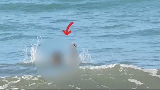 Lifeguard Rescues a Person About to Drown That Didn't Know How to Swim at The Beach