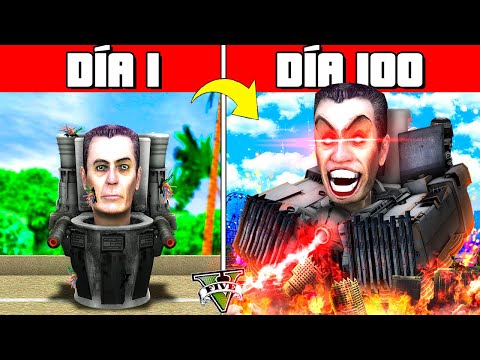 SOBREVIVÍ 100 DÍAS como TITAN GMAN en GTA 5!! (Skibidi Toilet mod)