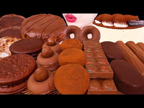 ASMR MUKBANG｜CHOCOLATE PARTY *S'MORE ICE CREAM, CHOCOLATE, MOCHI, TWIX COOKIE, TICO, CAKE 초콜릿 파티 먹방