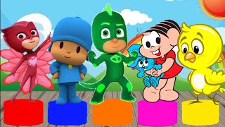 Five Little Monkeys on the Bed -Cinco bebezinhos pulando na cama-kids song 침대 위의 5마리의 작은 원숭이