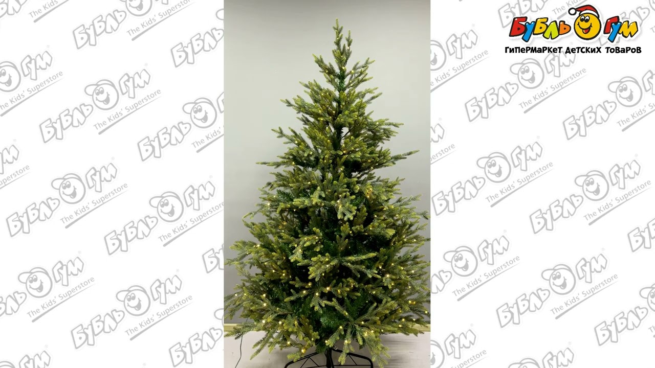 Ель искусственная Люкс зеленая с электрическими гирляндами 180см - видео Ель искусственная Люкс зеленая с электрическими гирляндами 180см - видео