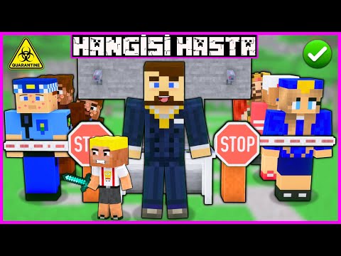 ŞEHİRDEKİ HERKES KARANTİNA KONTROLÜNE GİRDİ!😱 - Minecraft