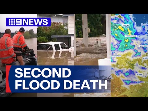 Second person dies in devastating floodwaters in North Queensland | 9 News Australia