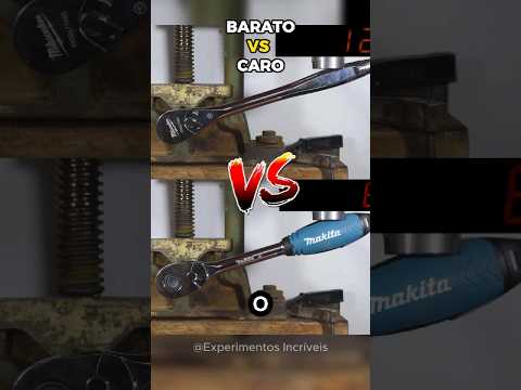 Chave de 2 dólares VS chave de 70 dólares na Prensa Hidráulica