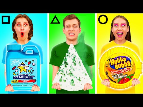Geometric Shape Food Challenge | Funny Situations by PaRaRa Challenge